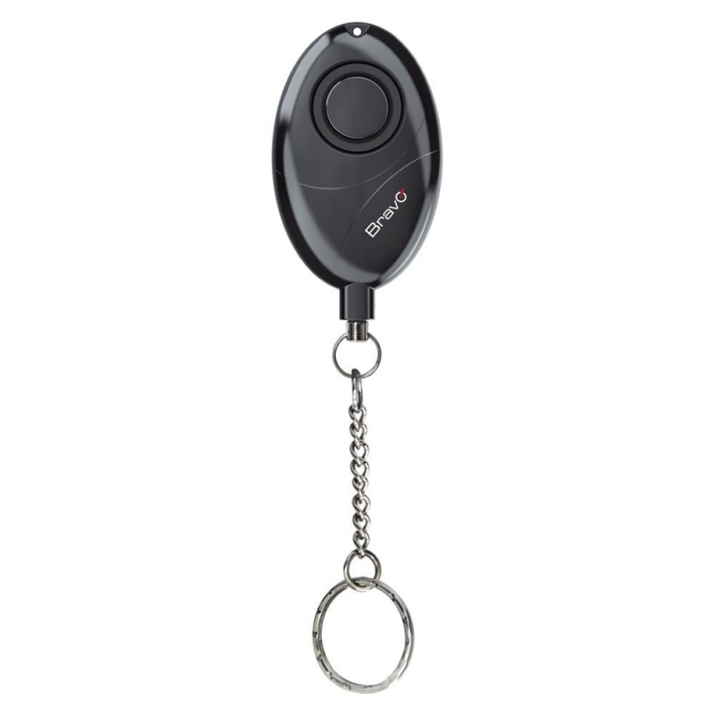 BRAVO Portable Alarm with Integrated 105dB Siren: Practical and Discreet | Black