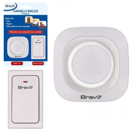 Product image BRAVO Campanello Wireless KIN Plug In 36 Suonerie Fisso o Portatile
