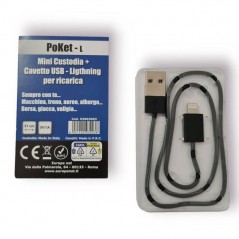 BRAVO BRAVO Cavetto di Ricarica POKET-L Mini Custodia + Cavetto USB - Ligthning 51cm for sale