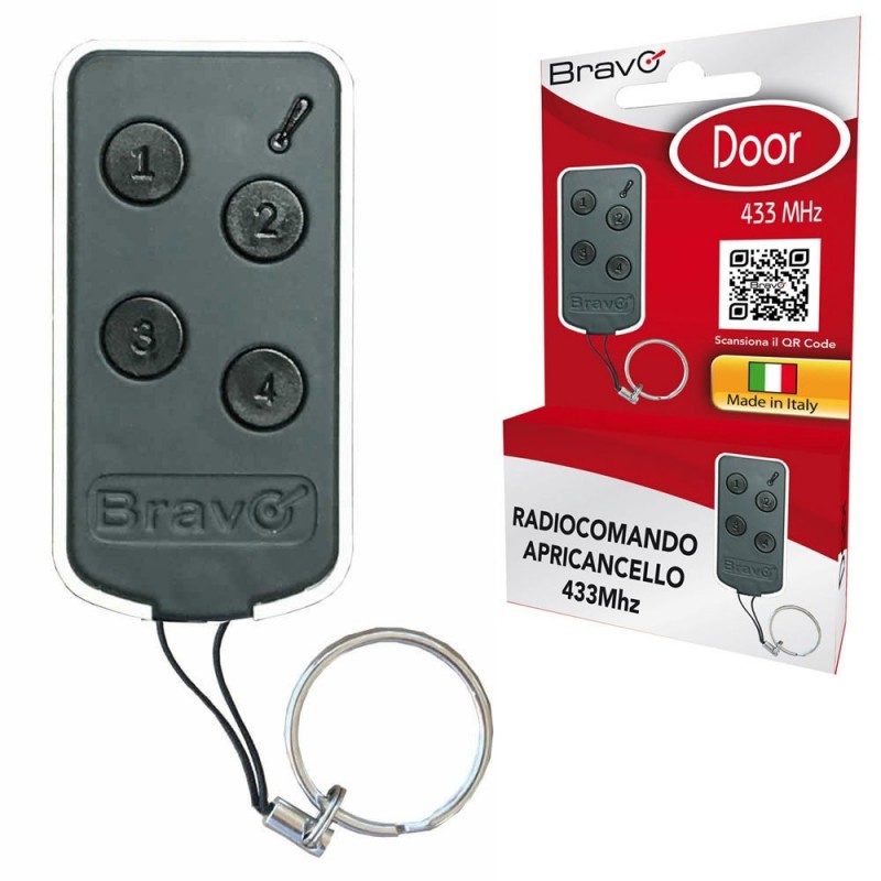 Bravo DOORX Telecomando Universale Programmabile Radiocomando Apricancello 433Mhz Bravo DOORX Telecomando Universale Programmabile Radiocomando Apricancello 433Mhz
