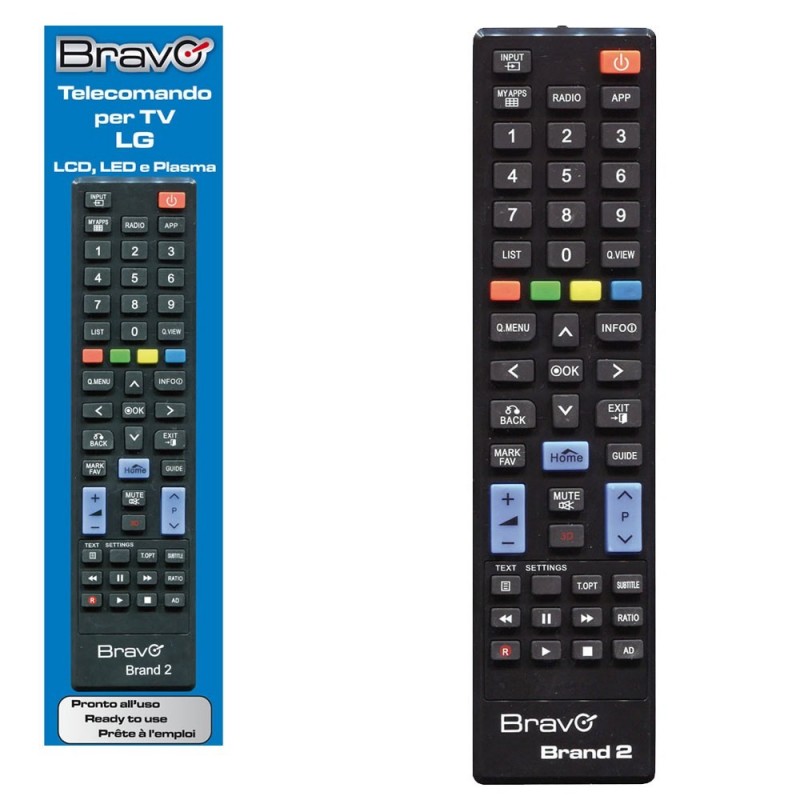 Bravo BRAND 2 Replacement Remote Control for LG TVs