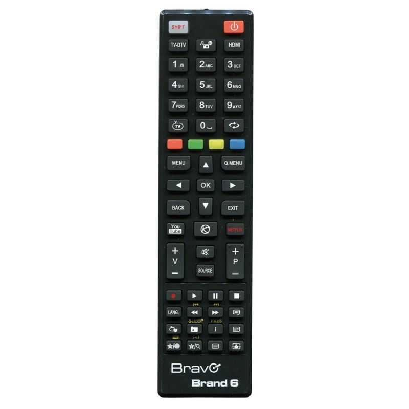 Bravo Telecomando di Ricambio BRAND 6 Per Televisori TV TELEFUNKEN - HITACHI - VESTEL ed altri