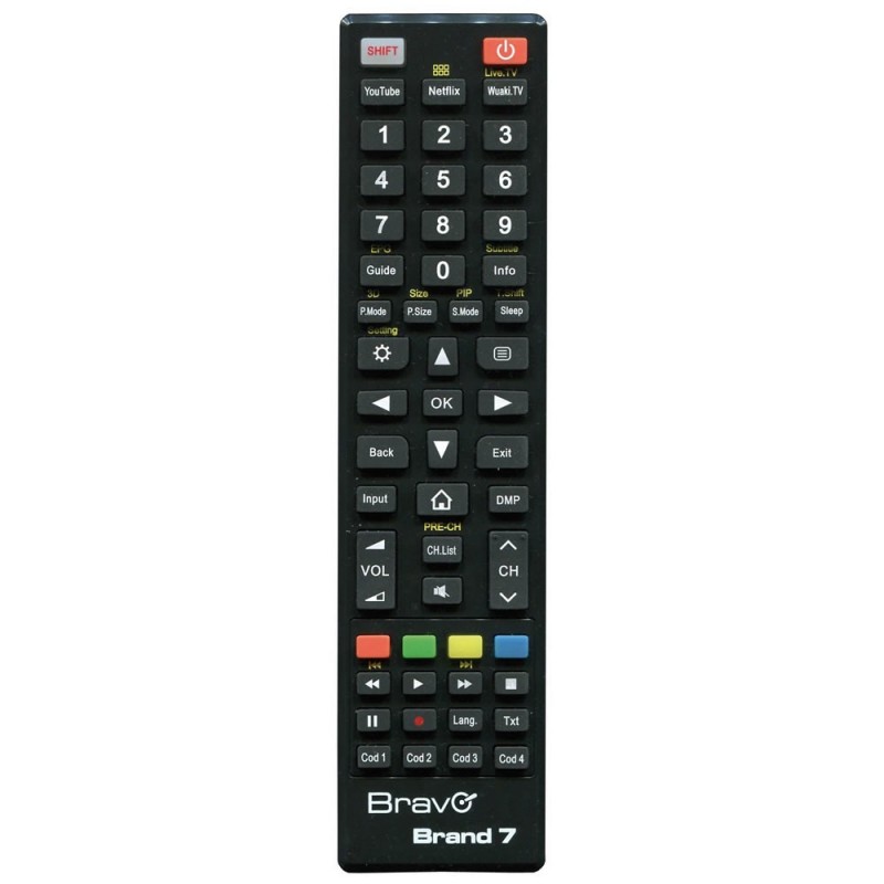 Bravo Telecomando di Ricambio BRAND 7 Per Televisori TV HISENSE