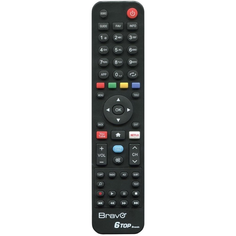 Bravo Universal Replacement Remote Control for 6 Top Brands (SAMSUNG - LG - TELEFUNKEN - PHILIPS - SONY - PANASONIC)