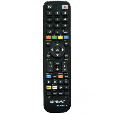 Bravo Telecomando Programmabile TECHNO 3 a Tre Banchi di Memoria Per TV, DTT, VCR, DVD, SAT o SKY