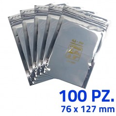 Photo of ESD antistatic bags with zip closure 76 x 127 mm | 100pcs package - ESD