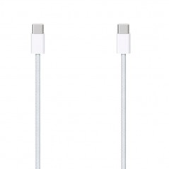 Apple USB-C to USB-C Cable for iPhone 15 (MQKJ3ZM/A) | 60W Fast Charging | 1 Meter | Fabric | Bulk