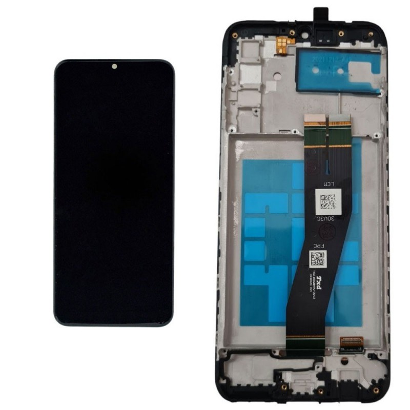 Display LCD + Frame Per Samsung Galaxy A02S SM-A025G | Flat Nera TXD Versione EU