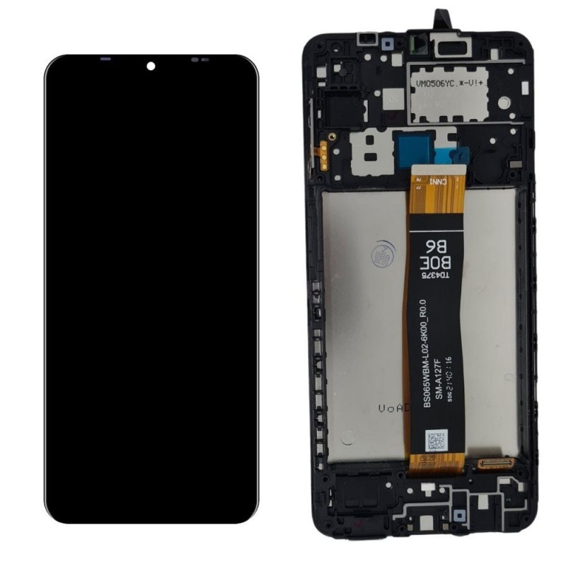 Display LCD + Frame Per Samsung Galaxy A12 2021 SM-A127 | FLAT NERA BOE B8 / BOE B6 SM-A127F