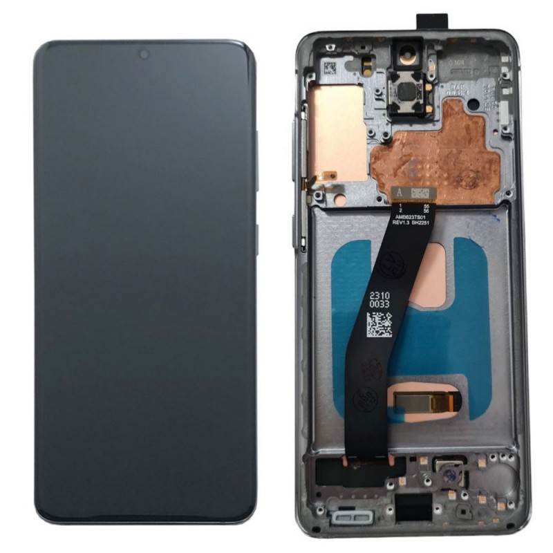 Display LCD OLED (FULL SIZE) + Frame Per Samsung Galaxy S20 SM-G980 - S20 5G SM-G981 Nero