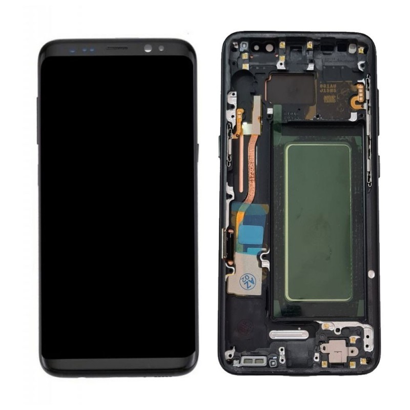 Display LCD ORIGINALE RIGENERATO + Frame Per Samsung Galaxy S8 SM-G950 | Nero