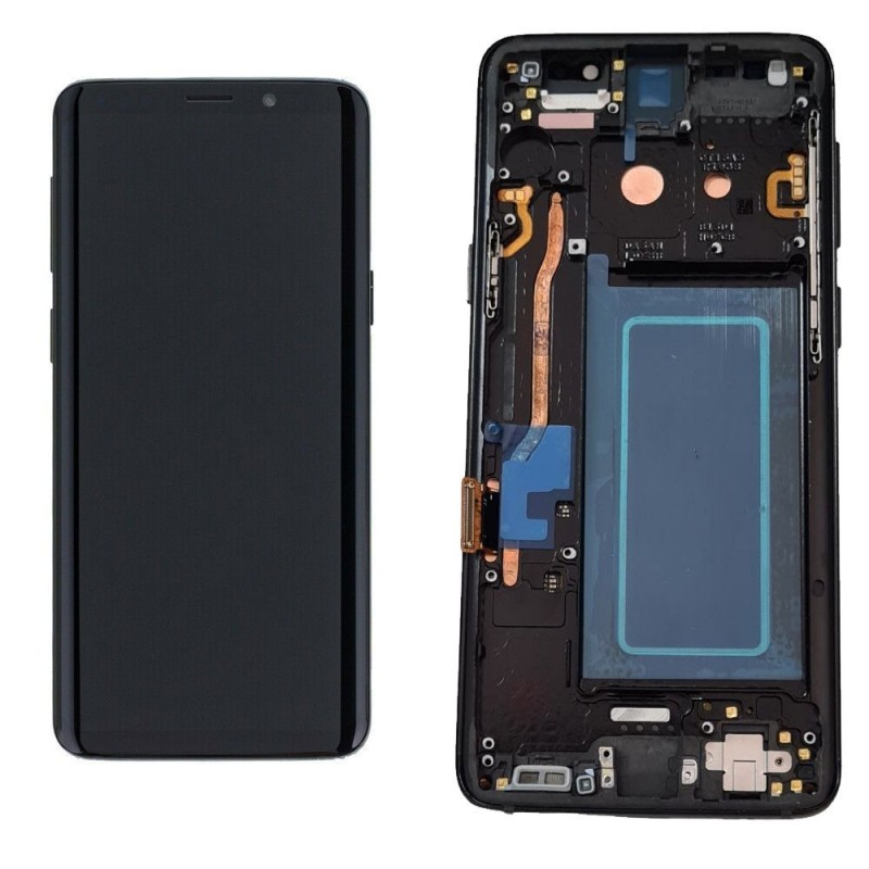 Display LCD ORIGINALE RIGENERATO + Frame Per Samsung Galaxy S9 SM-G960 | Nero