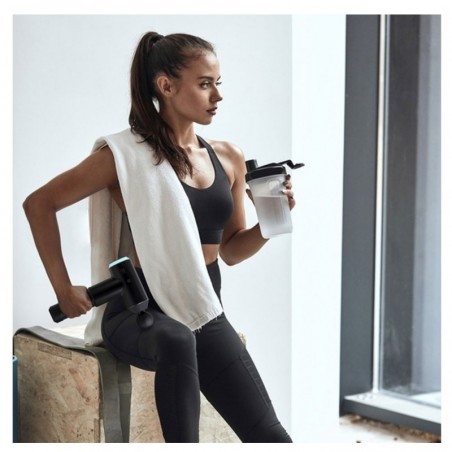 HoMedics Pistola Massaggiante Portatile per Fisioterapia Con 3 testine Ricaricabile | Nero