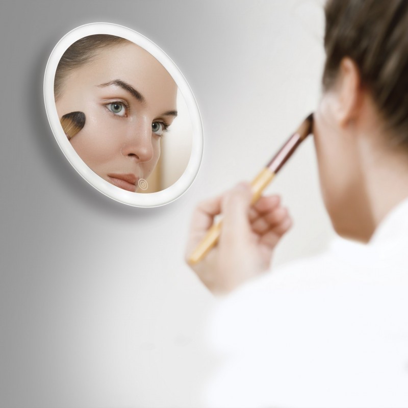 HoMedics Double-Sided Suction Mirror with 1x 2x Magnification Attach Blow