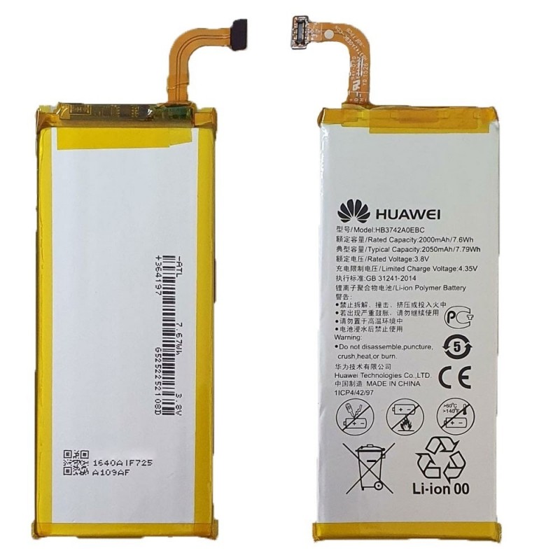 Huawei Service Pack Batteria HB3742A0EBC Originale per Ascend P6, G6 G620S G630