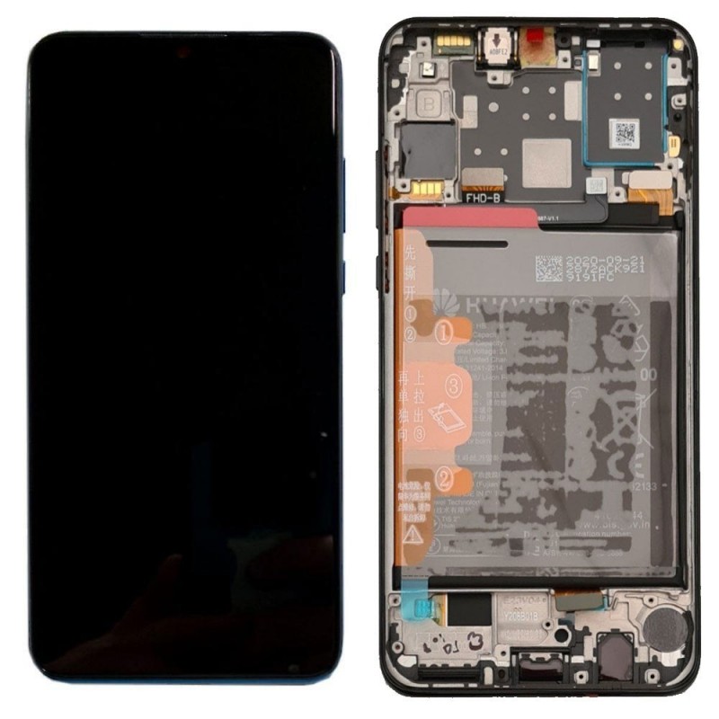 Huawei SERVICE PACK Display LCD ORIGINALE + Frame e Batteria Per P30 Lite Old Edition Camera 48MP | Nero