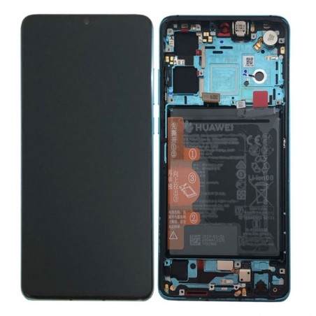Huawei Service Pack Original LCD Display Complete with Battery for P30 | ELE-L29 ELE-L09 ELE-L04 Aurora Blue