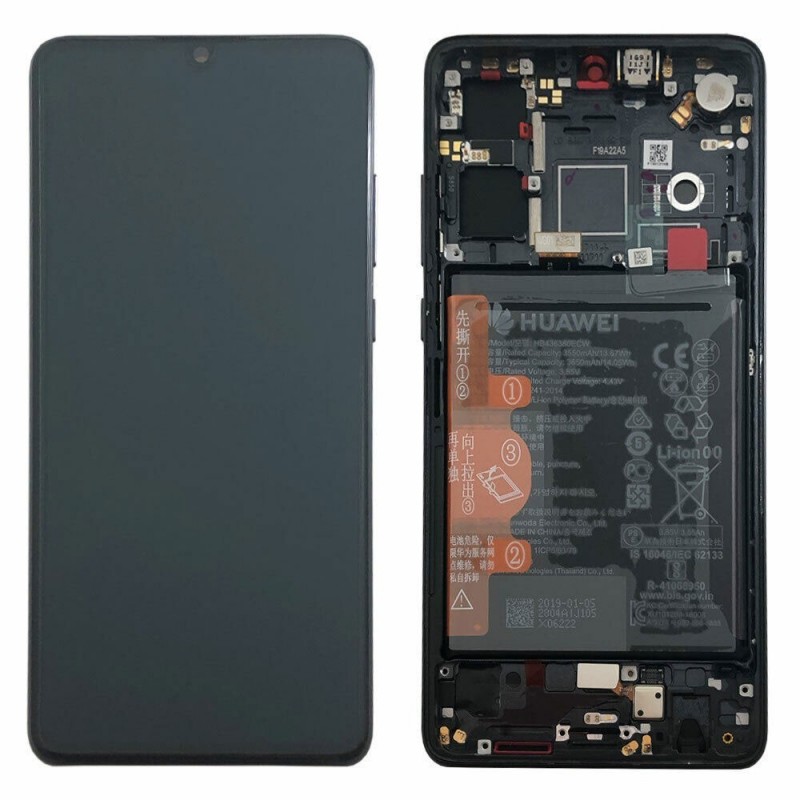 Huawei P30 Service Pack Complete LCD with Battery ELE-L29, ELE-L09, ELE-L04 | Black