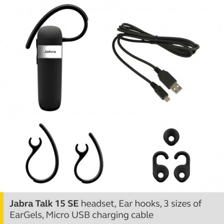 Jabra Talk 15 SE Bluetooth Headset | Mono Wireless Headphones | Black