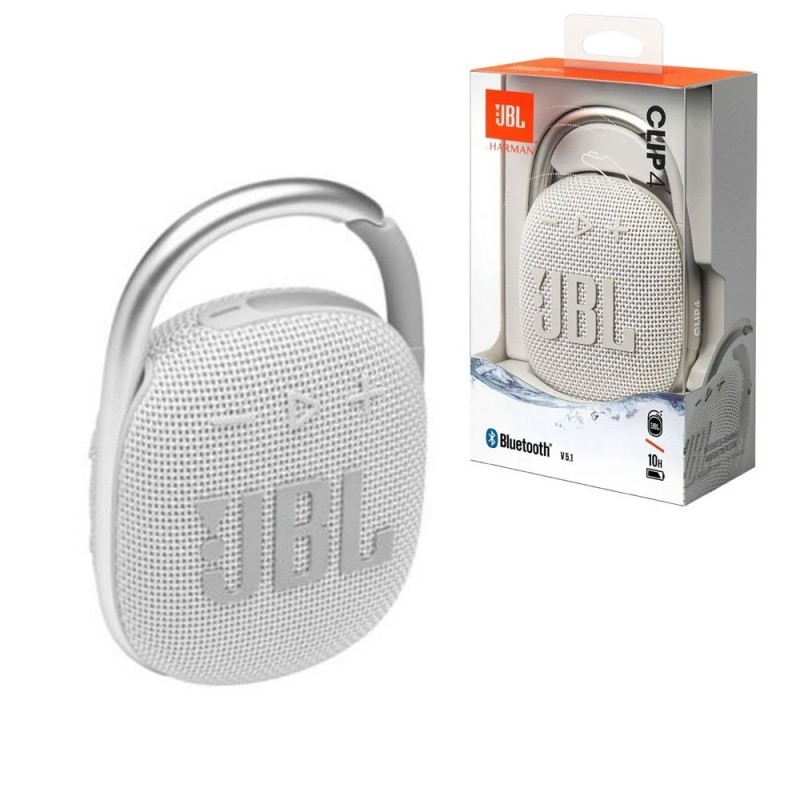 JBL CLIP 4 Bluetooth Speaker Portable Case Waterproof and Dustproof IP67 | White JBL CLIP 4 Bluetooth Speaker Portable Case Waterproof and Dustproof IP67 | White