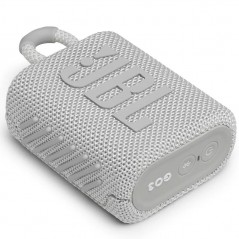 JBL GO 3 Bluetooth Speaker Portable Waterproof and Dustproof IP67 Case | White