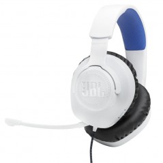 JBL QUANTUM 100P Over-Ear Gaming Headphones With White/Blue Wire