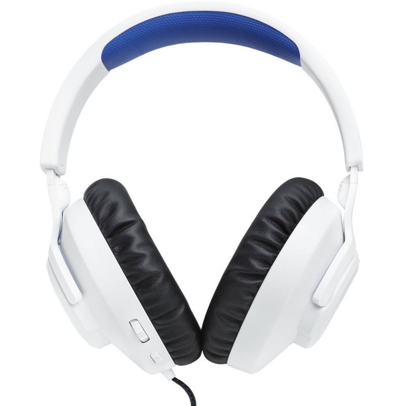 JBL QUANTUM 100P Over-Ear Gaming Headphones With White/Blue Wire JBL QUANTUM 100P Over-Ear Gaming Headphones With White/Blue Wire