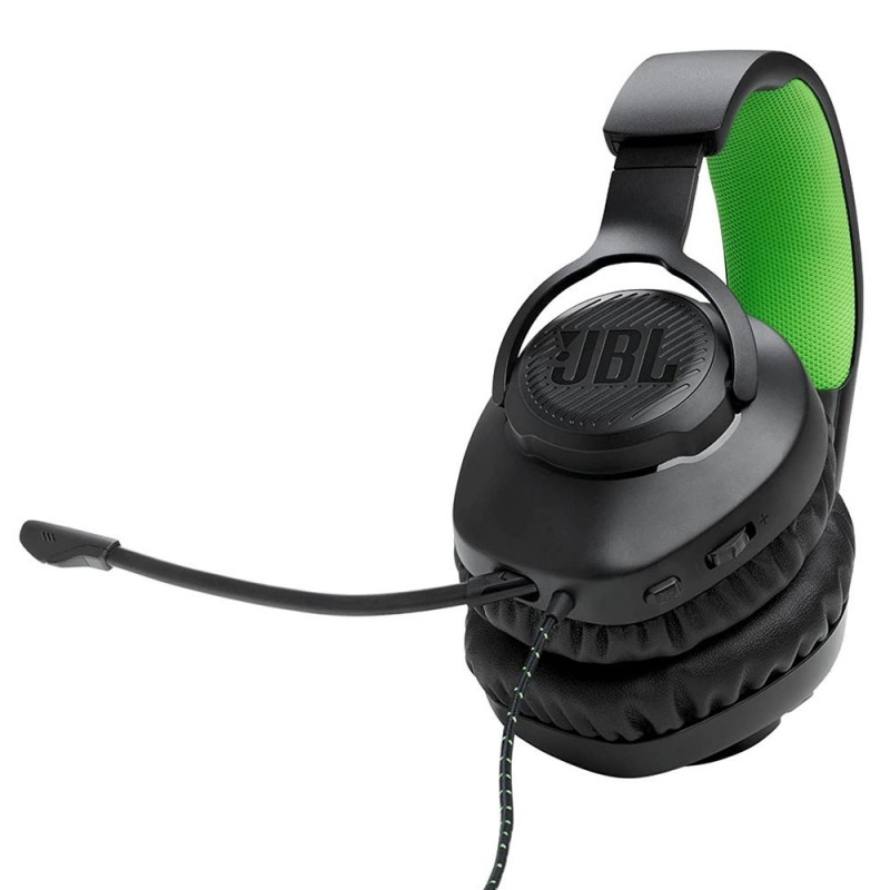 JBL QUANTUM 100X Cuffia Gaming Over-Ear Con Filo Nero/Verde