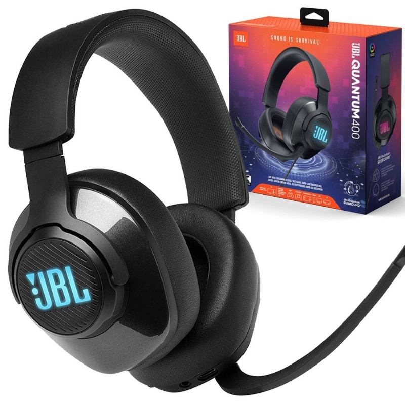 JBL QUANTUM 400 Wired Over-Ear Gaming Headphones Quantum Surround RGB Black JBL QUANTUM 400 Wired Over-Ear Gaming Headphones Quantum Surround RGB Black