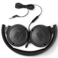 JBL Tune 500 T500 Wired On-Ear Headphones with 3.5" Jack, Controls, and Microphone | Black