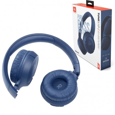Foto di JBL TUNE 510 T510 Cuffie On-Ear Bluetooth Comandi e microfono sul padiglione | Blu - JBL