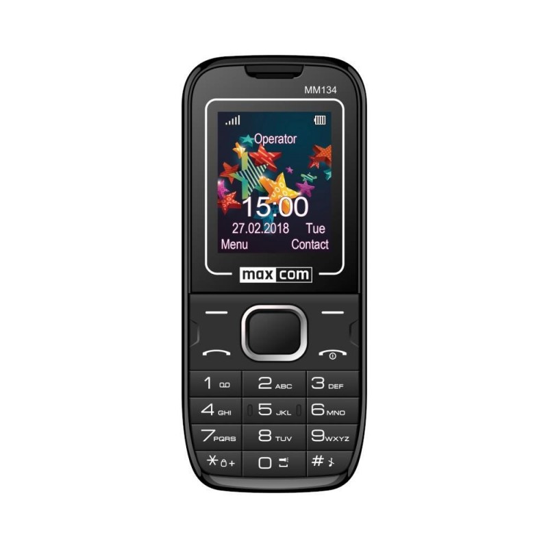 Maxcom Cellulare Mobile MM134 CZ Telefono Dual SIM | Nero