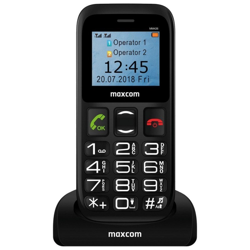 Maxcom Cellulare Mobile MM426 Telefono con Micro SD Display 1,77" | Nero