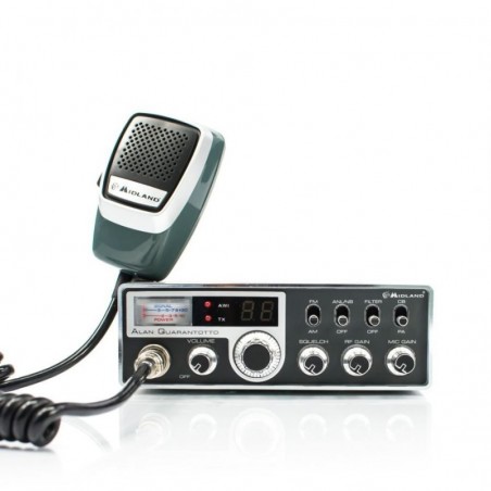 MIDLAND ALAN 48 Quarantotto Radio CB Ricetrasmittente Veicolare 40 Can. AM/FM RICONDIZIONATO