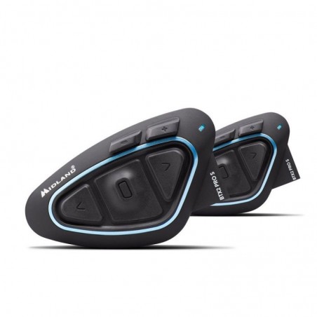 MIDLAND BTX2 PRO S Doppio Interfono Moto Bluetooth Auricolare da Casco Twin Pack 