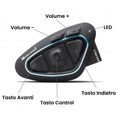 Immagine prodotto MIDLAND BTX2 PRO S Singolo Interfono Moto Bluetooth Auricolare da Casco Single Pack