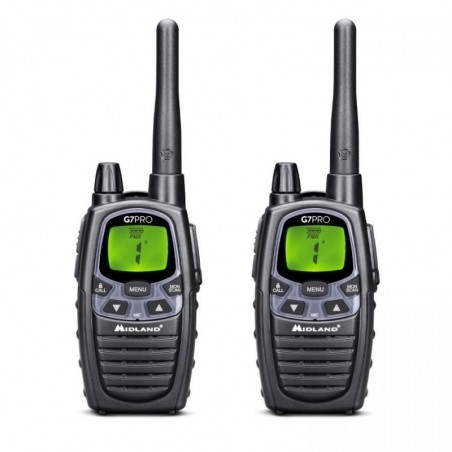 MIDLAND G7 PRO TWIN PACK PORTABLE RADIO WALKIE TALKIE LPD/PMR