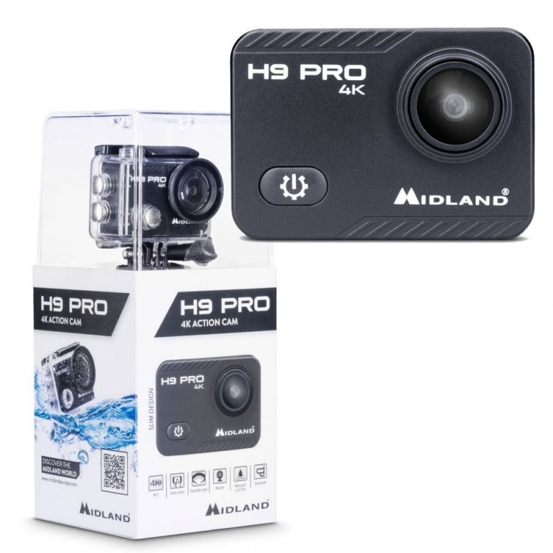 MIDLAND H9 PRO ACTION CAM 4K WI-FI Videocamera con Custodia Waterproof 30MT Accessori Inclusi MIDLAND H9 PRO ACTION CAM 4K WI-FI Videocamera con Custodia Waterproof 30MT Accessori Inclusi
