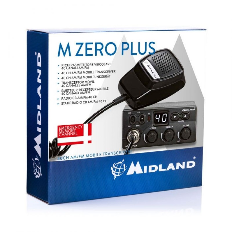 MIDLAND M ZERO PLUS Ricetrasmittente Veicolare 40 Can. AM/FM