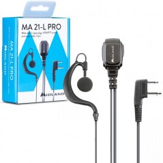 Scopri MIDLAND MA21-L PRO Auricolare Con Microfono Selettore Vox/Ptt Cavo Spiralato Con Presa 2 Pin in dettaglio