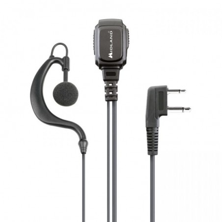 MIDLAND MA21-L PRO Headset with Microphone, Vox/Ptt Selector, Spiral Cable with 2-Pin Socket