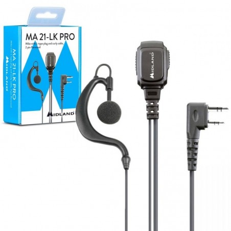 MIDLAND MIDLAND MA21-LK PRO Microphone AL Headset With Kenwood 2 Pin Socket for sale