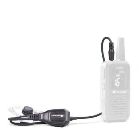 MIDLAND MA31-777 PRO Microphone with pneumatic earpiece and PTT 1 PIN 3.5mm Jack