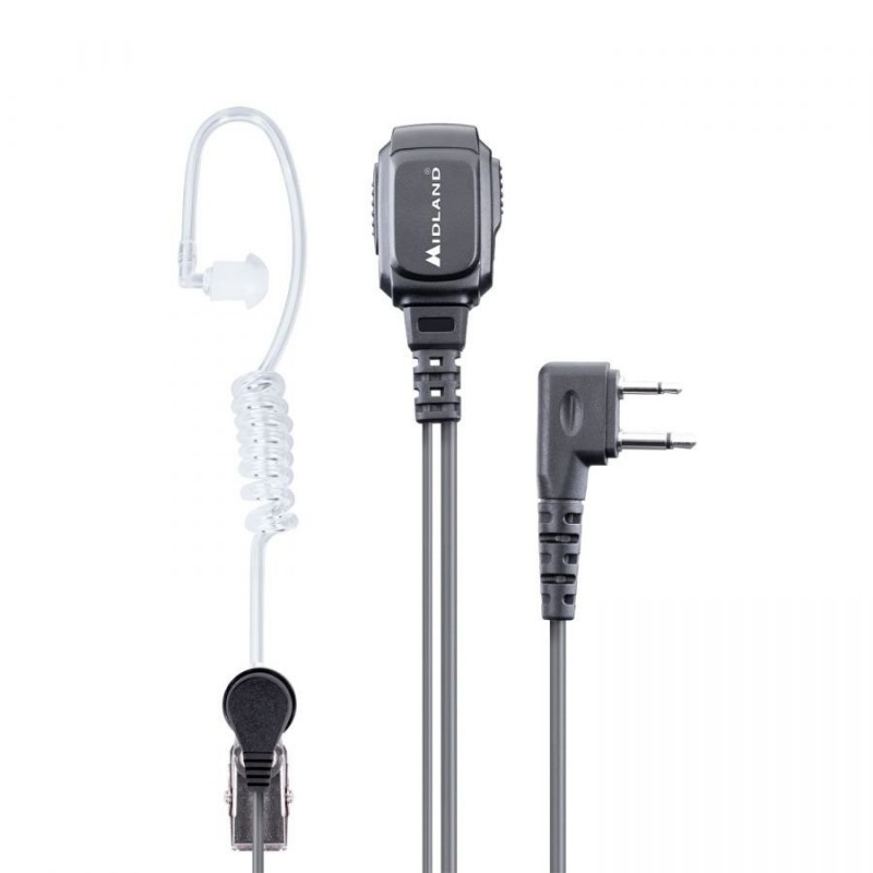 MIDLAND MA31-L PRO Microphone with Pneumatic Earpiece and VOX/PTT Selector