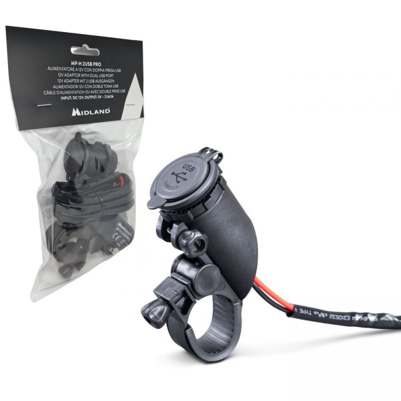 MIDLAND MP-H 2USB PRO USB Motorcycle Charger