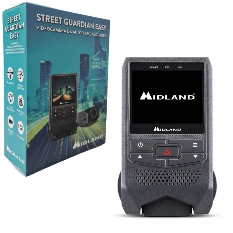 MIDLAND Street Guardian Easy with Built-in 2" Screen 1080p 30fps Dashcam Car Camera MIDLAND Street Guardian Easy with Built-in 2" Screen 1080p 30fps Dashcam Car Camera