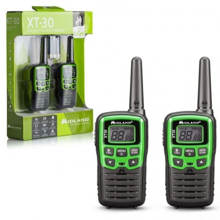 Immagine prodotto Midland XT30 Doppio Walkie Talkie Radio Ricetrasmettitori | Nero e Verde