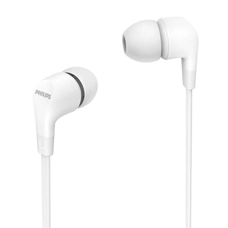 Philips TAE1105 Cuffie In-Ear Cablate con Telecomando in Linea Auricolare Filo Jack 3.5 | Bianco Philips TAE1105 Cuffie In-Ear Cablate con Telecomando in Linea Auricolare Filo Jack 3.5 | Bianco