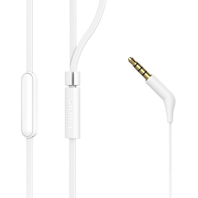 Philips TAE1105 Cuffie In-Ear Cablate con Telecomando in Linea Auricolare Filo Jack 3.5 | Bianco Philips TAE1105 Cuffie In-Ear Cablate con Telecomando in Linea Auricolare Filo Jack 3.5 | Bianco