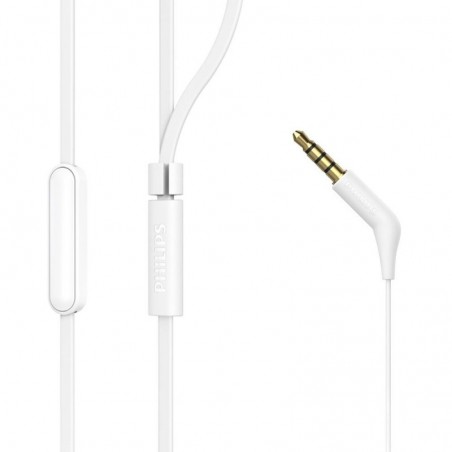 Philips TAE1105 Wired In-Ear Headphones with In-Line Remote | 3.5mm Jack | White